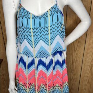 5th & Love Women’s XL Sleeveless Summer Dress Multicolor Tribal Aztec Print Boho